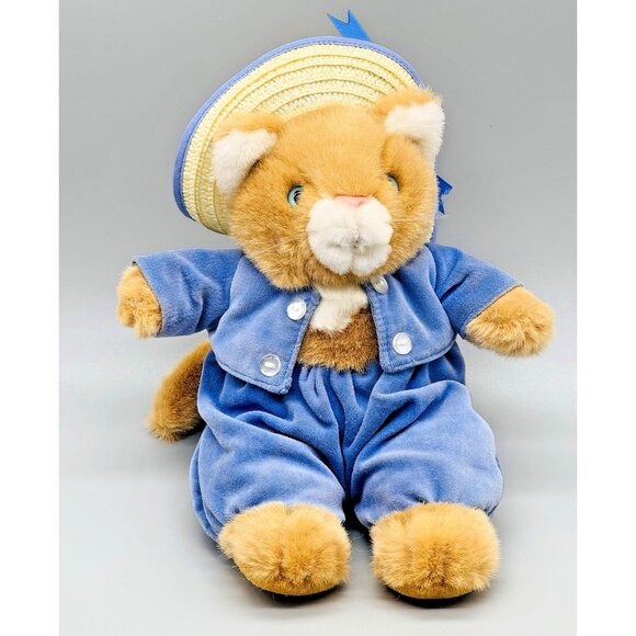 Eden Tom Kitten Beatrix Potter Plush Straw Hat Peter Cottontail Stuffed Animal - Picture 1 of 8